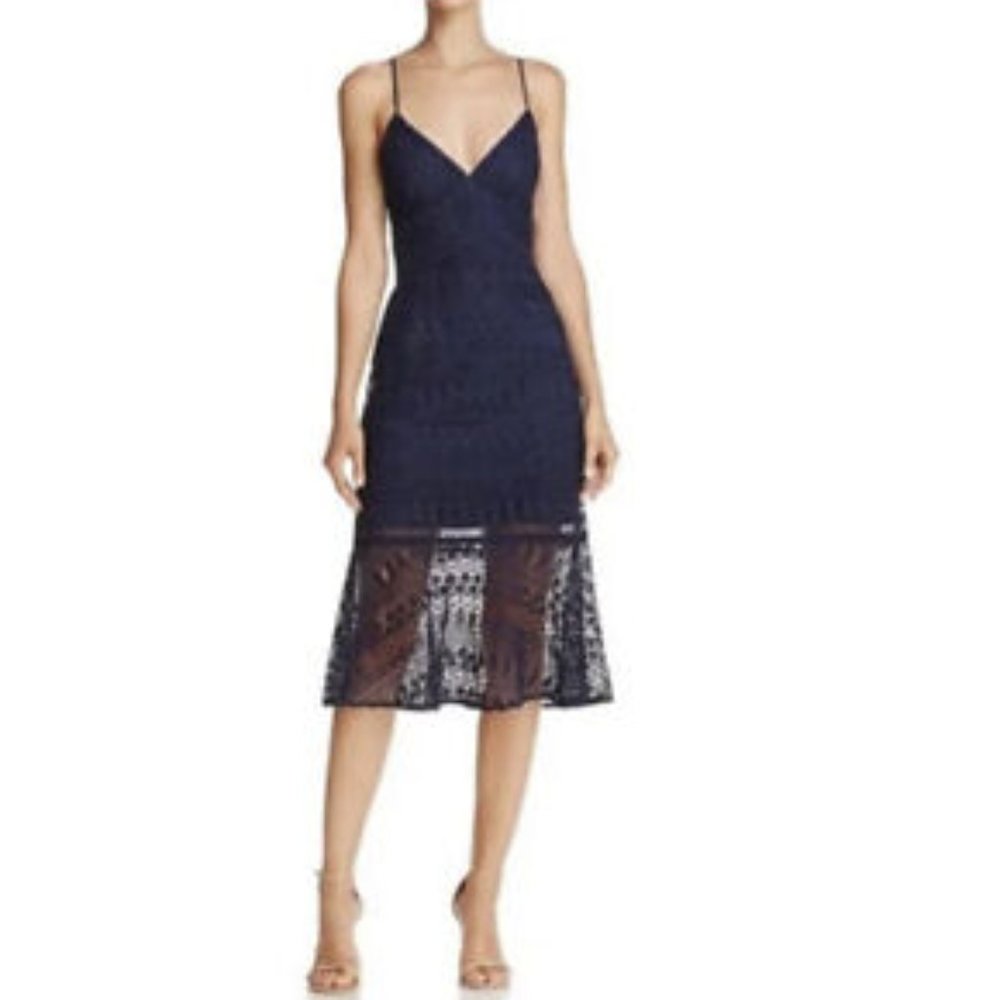 NWT Likely Midi Lace Embroidered Dress - Perfect for Wedding Guests -